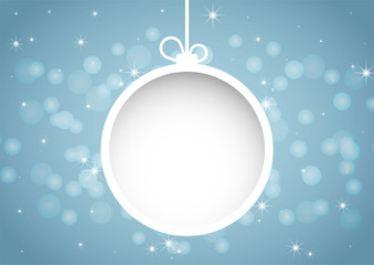 Christmas and happy new year blue vector background