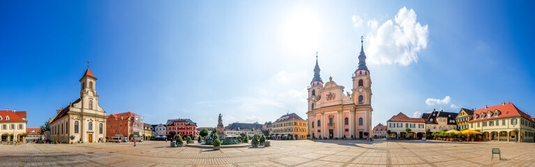 Panorama, Marktplatz, Ludwigsburg, Baden-Württemberg, Deutschland 