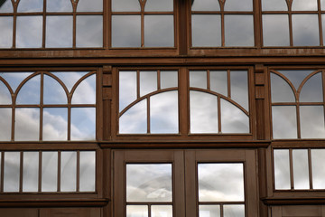 Architecture of Trinity Sergius Lavra, Sergiyev Posad, Russia. Color photo.	