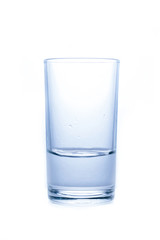 Glass of water isolated on white background.