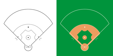 Baseball field illustration
