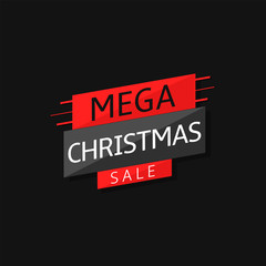 Mega Christmas sale label