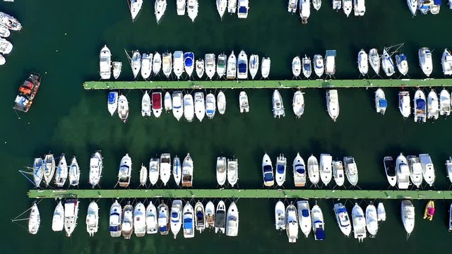 Aerial view of the marina of Can Picafort