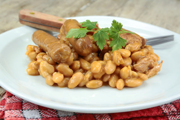 Toulousain cassoulet on a plate