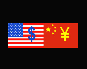 Symbol for currenct trade war between the United States of America and China .