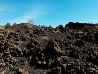 Etna volcano rocks