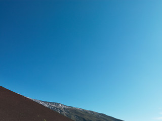 Volcano Etna italy Sicily blue sky