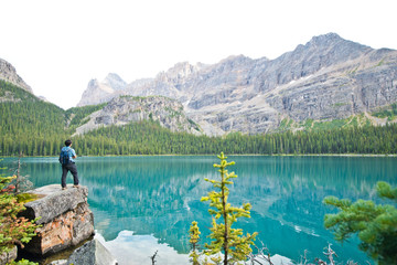 Beautiful lake O'hara in Yoho national park, Canada