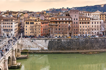 Obraz premium Rome skyline. Rooftop panoramic view of Rome, Italy
