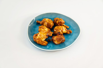fried chicken wings on table