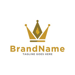 Crown logo icon. Creative concept crown logo royal king queen design template.