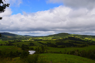 Fototapeta na wymiar Mackay farms landscape in the north