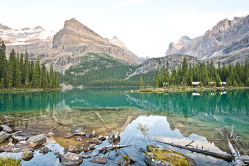 Beautiful lake O'hara in Yoho national park, Canada