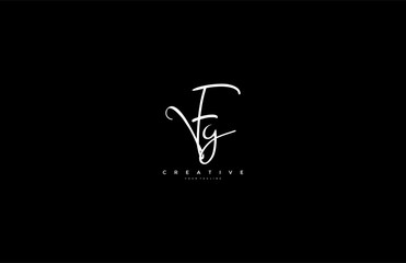 Letter Fg Logo Manual Elegant Minimalism Signature Logo Design