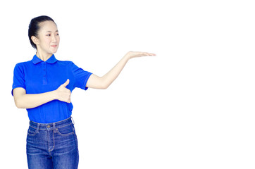 People concept with white background.