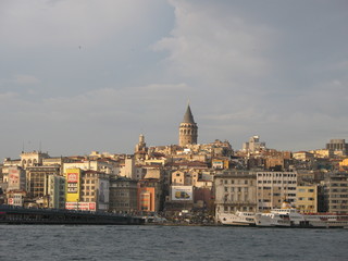 Obraz na płótnie Canvas Sunset Maidens Tower in Istanbul Turkey