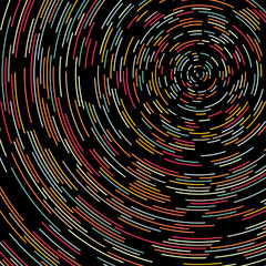 Colorful Universe Circular Distribution Computational Generative Art background illustration