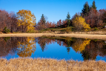 Lago Nero in autunno, vicino ad Abetone, Appennino tosco emiliano