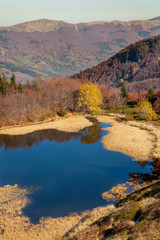 Lago Nero in autunno, vicino ad Abetone, Appennino tosco emiliano