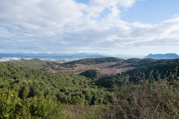 Algeciras mountains with views from the hiking trails