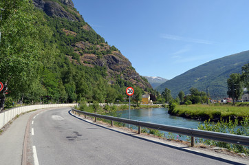 Beautiful Norwegian countryside . Flam, Norway, Scandinavia