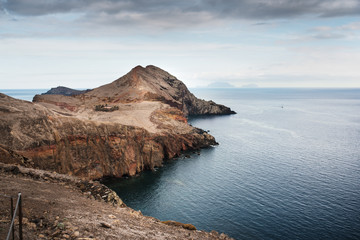Fototapeta na wymiar Ponta De Sao Lourenco at Madeira Islands - Portugal, Beautiful destination for travel. View of rocks, beach, cliffs and mountains.
