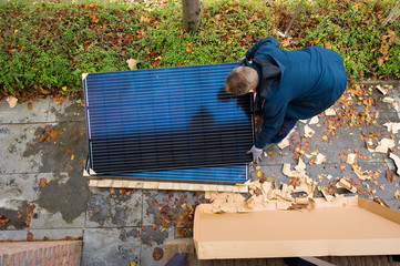 Picking up solar panels