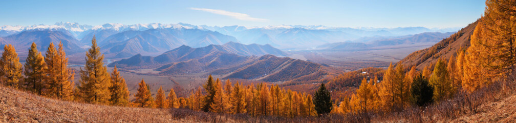 Panoramic autumn view