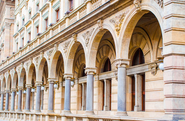 Fototapeta na wymiar Baroque architecture in Prague near city center