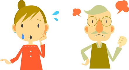 家族トラブル　中高年親子