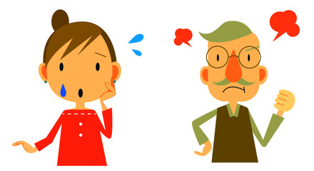 家族トラブル　中高年親子