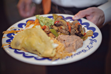 taco dinner on a plate