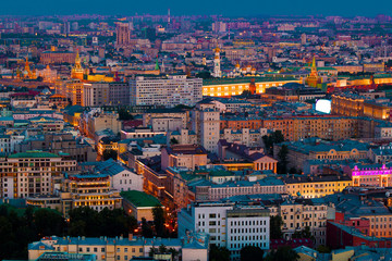 Naklejka premium City of Moscow from a bird's eye view
