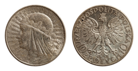 Poland 10 zloty silver coin 1932 