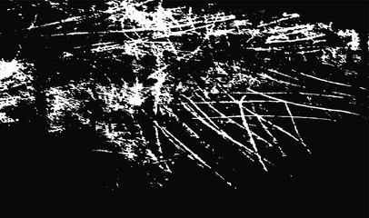 Scratched Grunge Urban Background Texture Vector. Dust Overlay Distress Grainy Grungy Effect. Distressed Backdrop Vector Illustration. Isolated Black on White Background. EPS 10.
