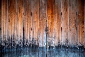 Old wooden door on home front, appropriate the background , idea copy speae   