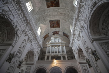 Interior of St. Peter and Paul's Church, Vilnius, Lithuania