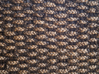 The texture of natural fibers woven into a fabric