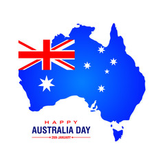 Obraz na płótnie Canvas Australia flag and map vector with Flat trendy illustration design