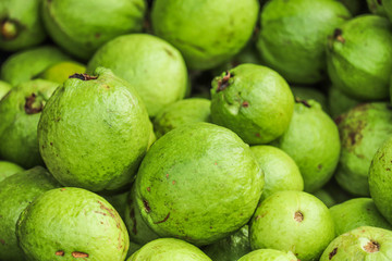 Heap Bunch of Guava Fruit Fresh From Farm in Market Decoration and Sale