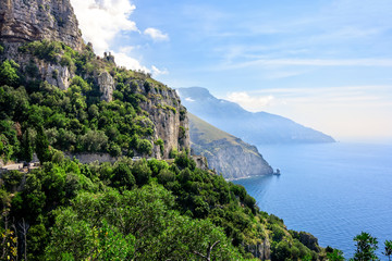Fototapeta na wymiar Scenic Amalfi Coastline in Italy