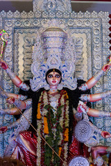 Obraz premium Goddess Durga idol during the navratri/durga puja celebration in India