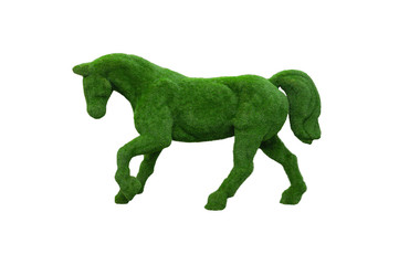 Horse shaped bush. shrub in a form of animal. clip art