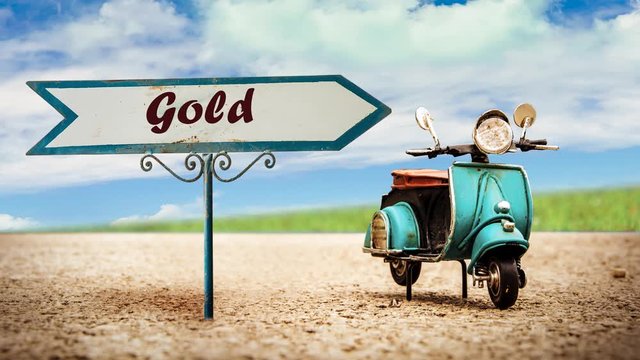 Street Sign the Way to Gold