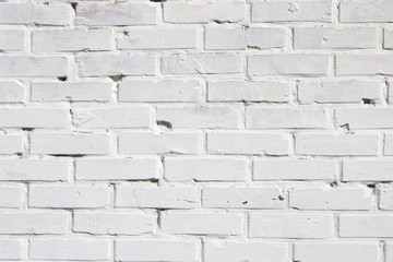 Fototapeta premium Beautiful white brick wall as abstract white background