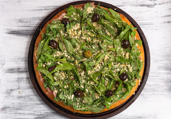 pizza de rucula