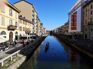 Naklejka premium canal in the city