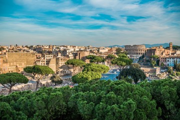 Fototapeta na wymiar City of Rome Panorama