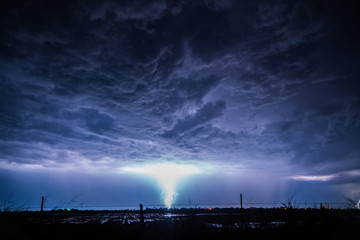 lightning in a field