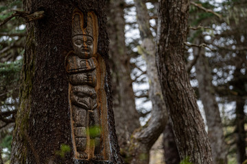 Tree carving in Alaska